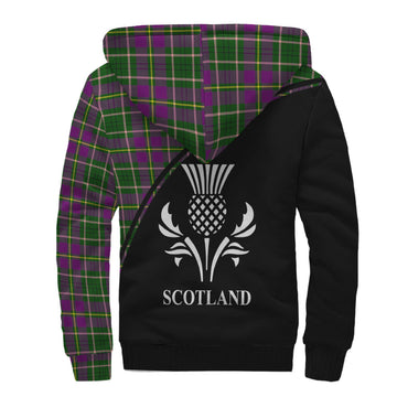 Taylor Tartan Sherpa Hoodie with Family Crest Curve Style