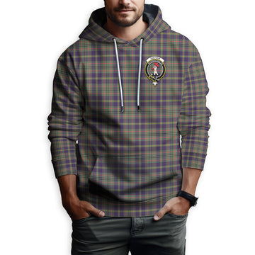 Taylor Weathered Tartan Hoodie with Family Crest