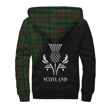 Tennant Tartan Sherpa Hoodie with Family Crest Curve Style