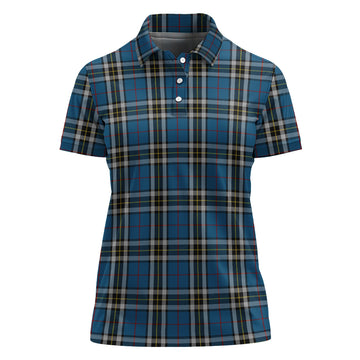 Thomson Dress Blue Tartan Polo Shirt For Women