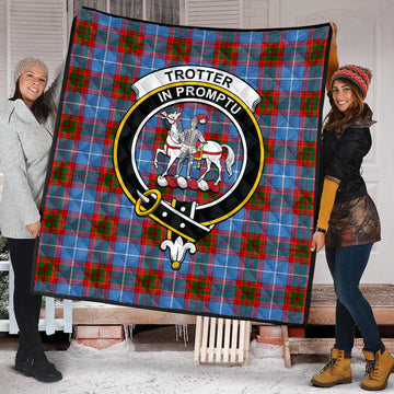 Trotter Tartan Quilt with Family Crest