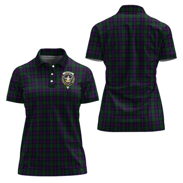 Urquhart Tartan Polo Shirt with Family Crest For Women