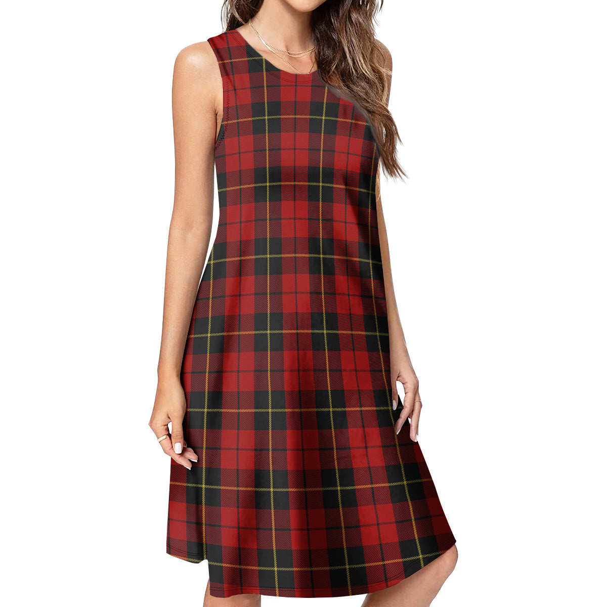 Tartanvibesclothing Wallace Tartan Womens Casual Dresses