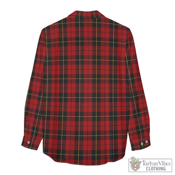 Wallace Tartan Womens Casual Shirt with Family Crest