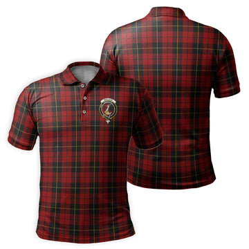 Wallace Tartan Men's Polo Shirt with Family Crest