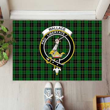 Wallace Hunting Tartan Door Mat with Family Crest