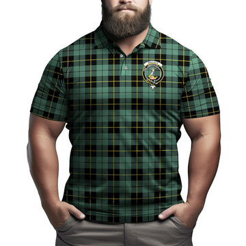 Wallace Hunting Ancient Tartan Men's Polo Shirt with Family Crest