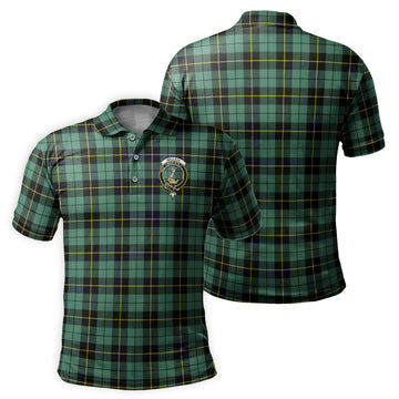 Wallace Hunting Ancient Tartan Men's Polo Shirt with Family Crest