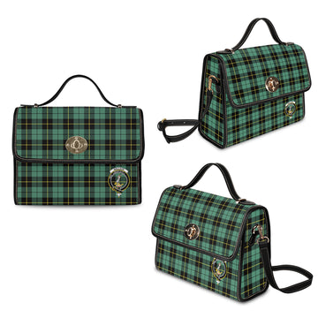 Wallace Hunting Ancient Tartan Waterproof Canvas Bag with Family Crest