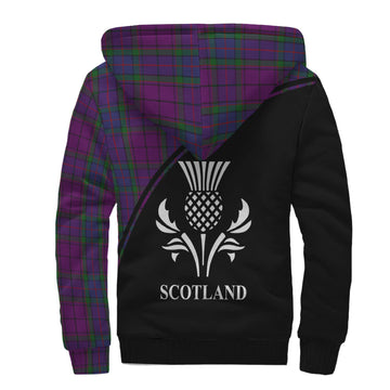Wardlaw Tartan Sherpa Hoodie with Family Crest Curve Style