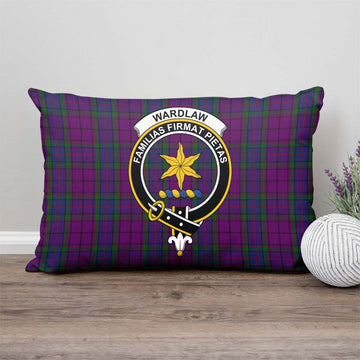 Wardlaw Tartan Pillow Cover with Family Crest