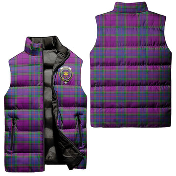Wardlaw Modern Tartan Sleeveless Puffer Jacket with Family Crest