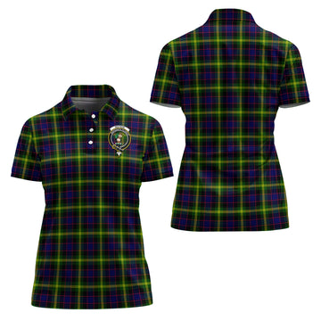 Watson Modern Tartan Polo Shirt with Family Crest For Women