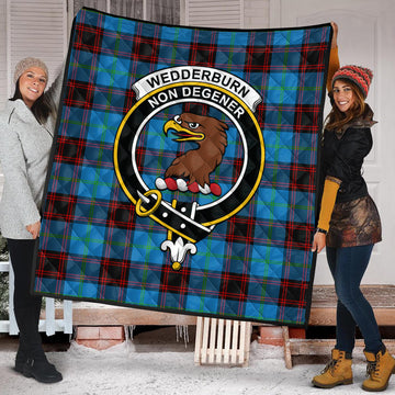 Wedderburn Tartan Quilt with Family Crest