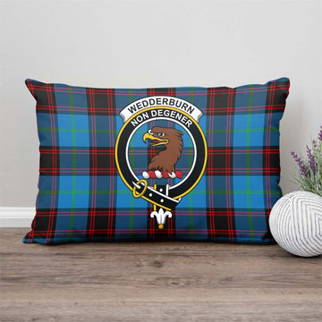 Wedderburn Tartan Pillow Cover with Family Crest