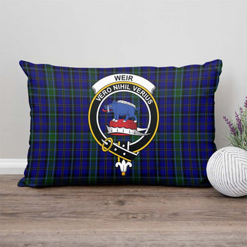 Weir Tartan Pillow Cover with Family Crest