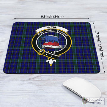 Weir Tartan Mouse Pad with Family Crest
