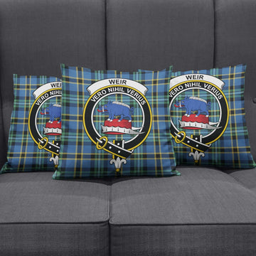 Weir Ancient Tartan Pillow Cover with Family Crest
