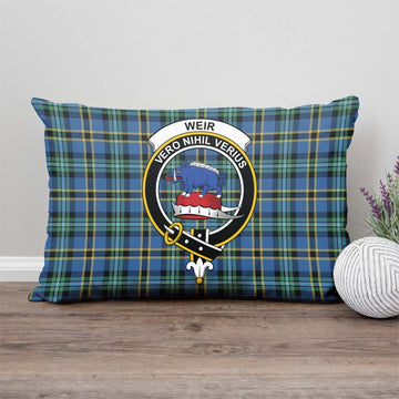 Weir Ancient Tartan Pillow Cover with Family Crest