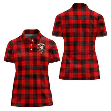 Wemyss Modern Tartan Polo Shirt with Family Crest For Women