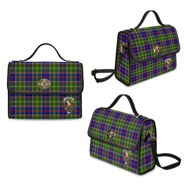 Whitefoord Modern Tartan Waterproof Canvas Bag with Family Crest