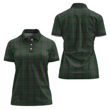Wicklow County Ireland Tartan Polo Shirt For Women