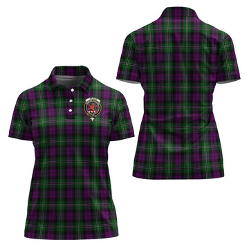 Wilson Tartan Polo Shirt with Family Crest For Women