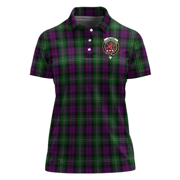 Wilson Tartan Polo Shirt with Family Crest For Women
