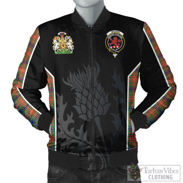 Wilson Ancient Tartan Bomber Jacket with Family Crest and Scottish Thistle Vibes Sport Style