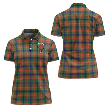 Wilson Ancient Tartan Polo Shirt with Family Crest For Women
