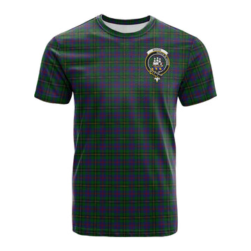 Wood Tartan T-Shirt with Family Crest