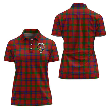 Wood Dress Tartan Polo Shirt with Family Crest For Women
