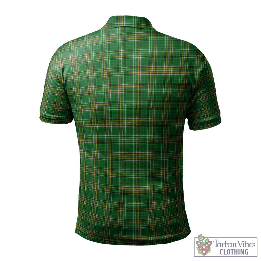 Tartan Vibes Clothing Yaxley Ireland Clan Tartan Polo Shirt with Coat of Arms