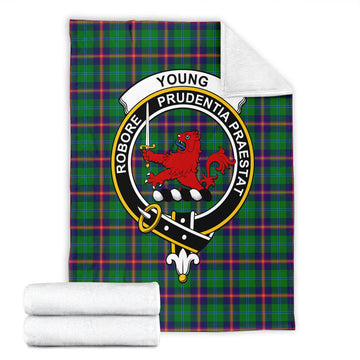 Young Modern Tartan Blanket with Family Crest