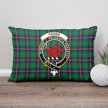 Young Modern Tartan Pillow Cover with Family Crest