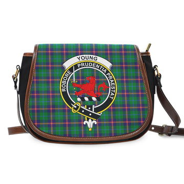 Young Modern Tartan Saddle Bag with Family Crest