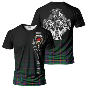 Young Modern Tartan T-Shirt Featuring Alba Gu Brath Family Crest Celtic Inspired