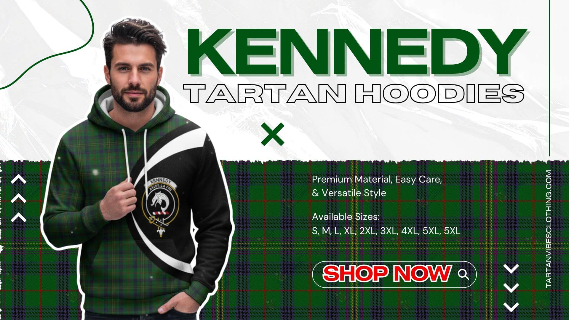 Kennedy Tartan Hoodie