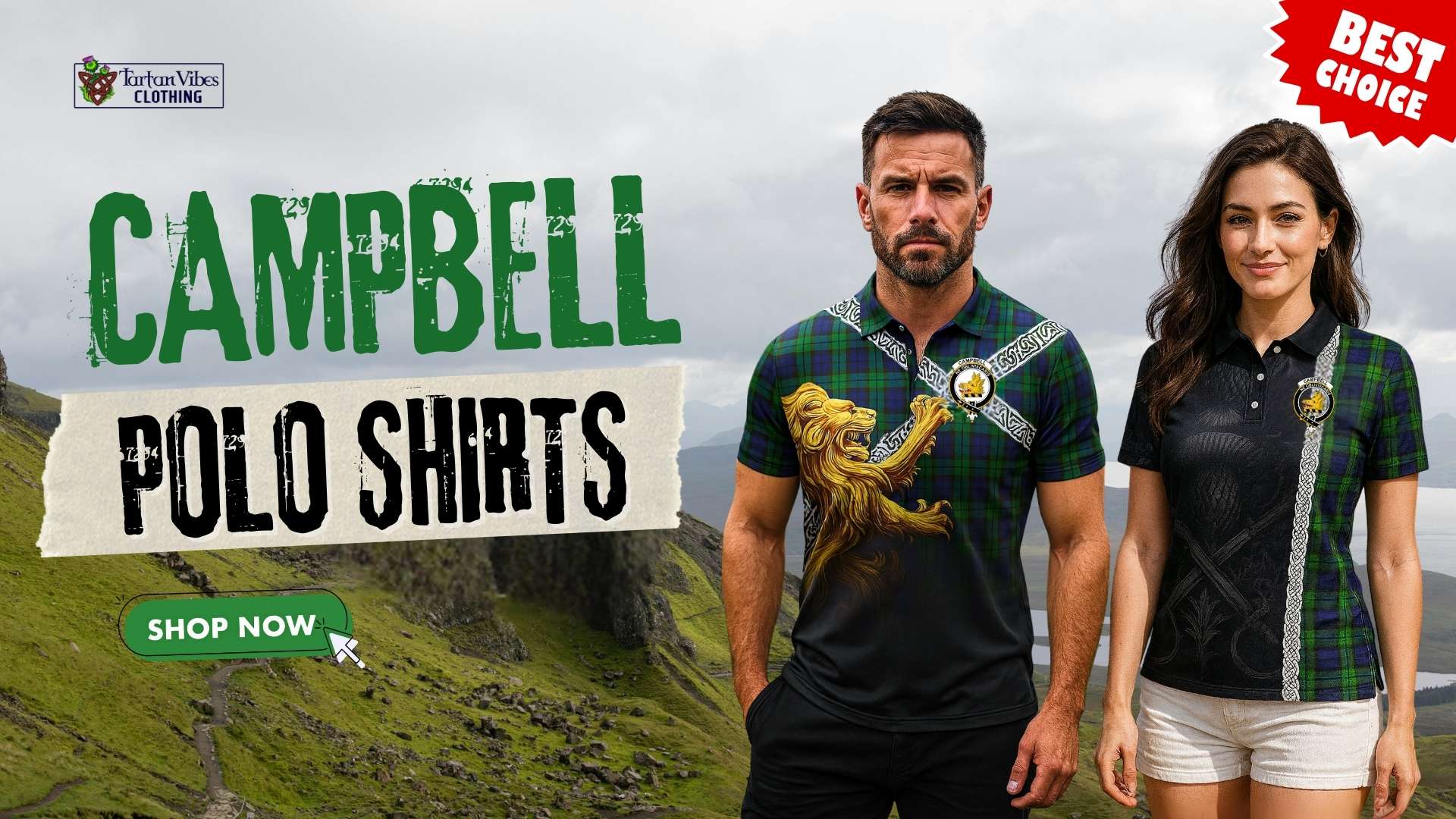 Campbell Tartan Polo Shirts