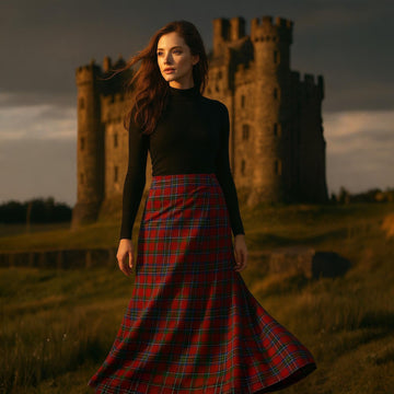 Tartan Womens Full Length Skirt