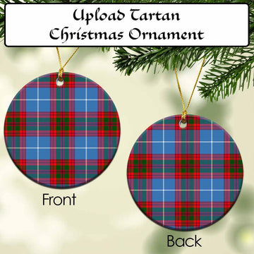Upload Tartan Christmas Ornaments - Classic Tartan Ceramic Circle - Tartan Vibes Clothing