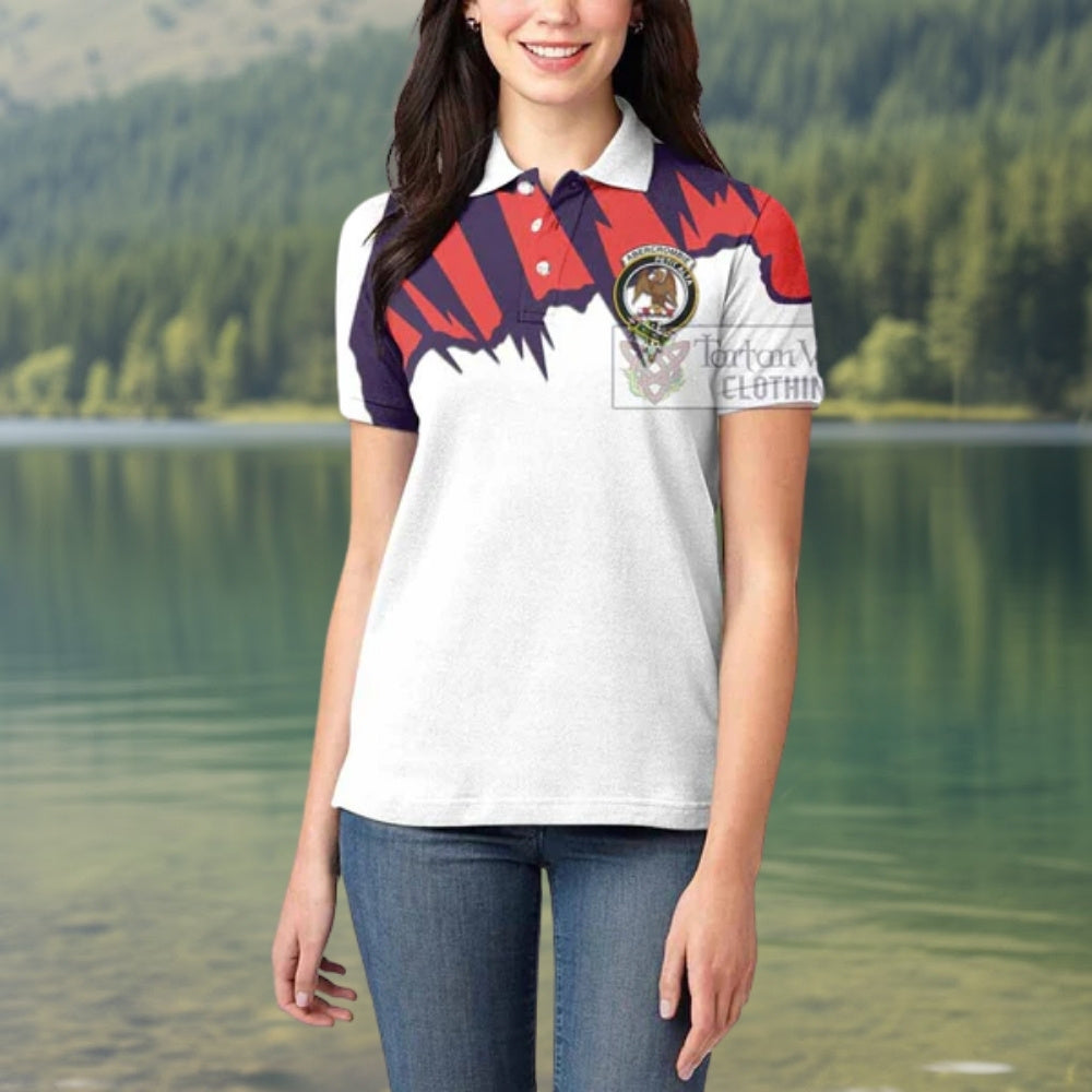 Abercrombie Clan Crest Women's Polo Shirt with Retro Sport Style
