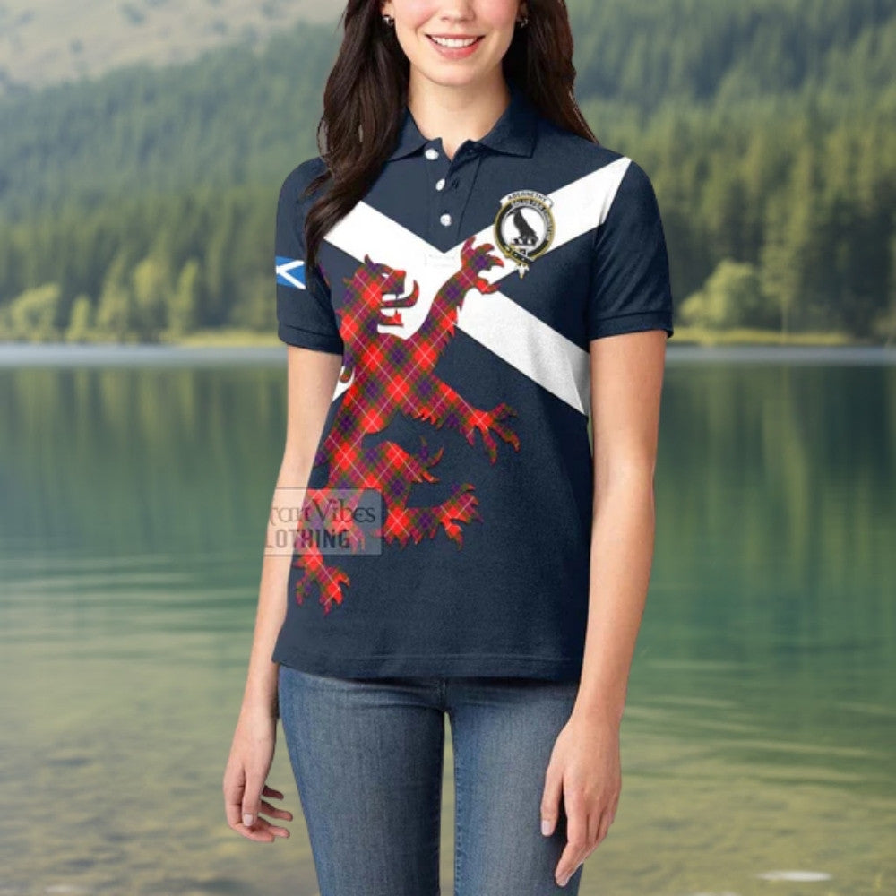 Abernethy Tartan Lion Rampant Women's Polo Shirt Proudly Display Your Heritage