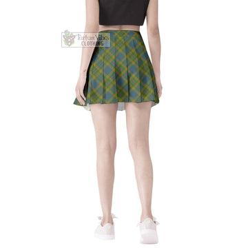 Sanday Tartan Women's Plated Mini Skirt Cross Style