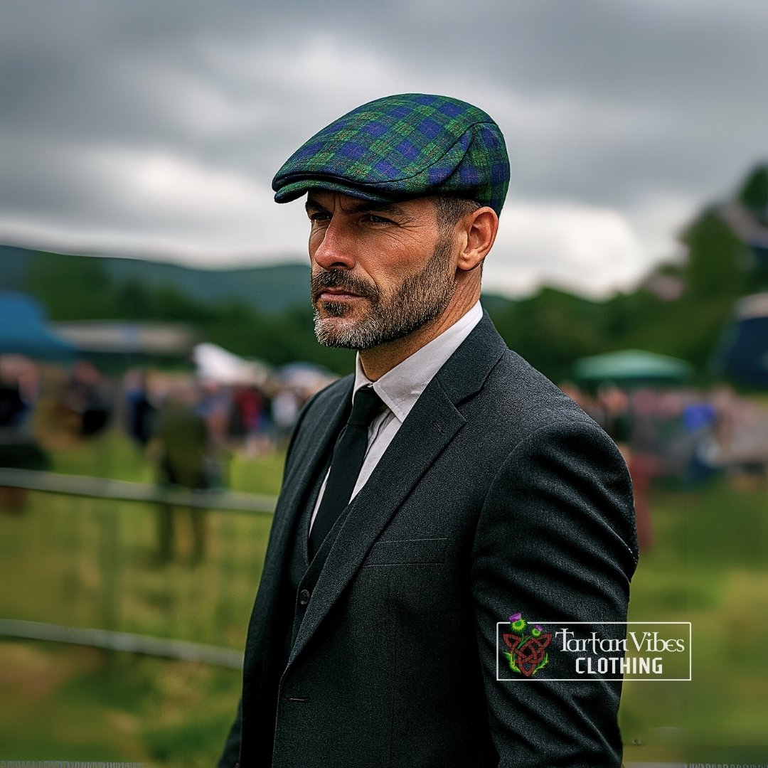 Barclay Tartan Jeff Cap, Tartan Flat Cap