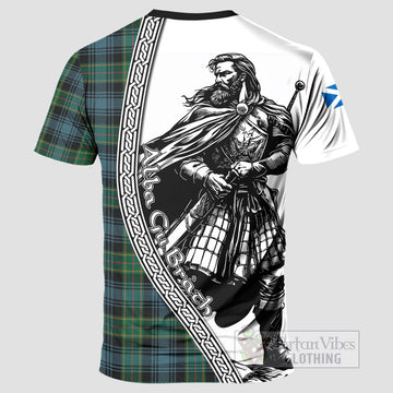 Barnes Tartan Clan Coat of Arms T-Shirt with Highlander Warrior Celtic Style