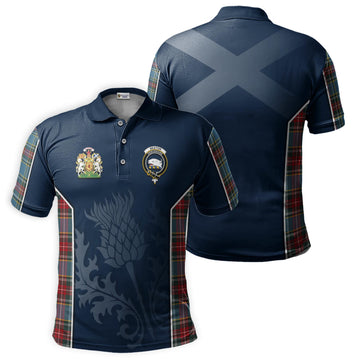 Beaton Tartan Men's Polo Shirt with Family Crest and Scottish Thistle Vibes Sport Style Kid - Tartan Vibes Clothing