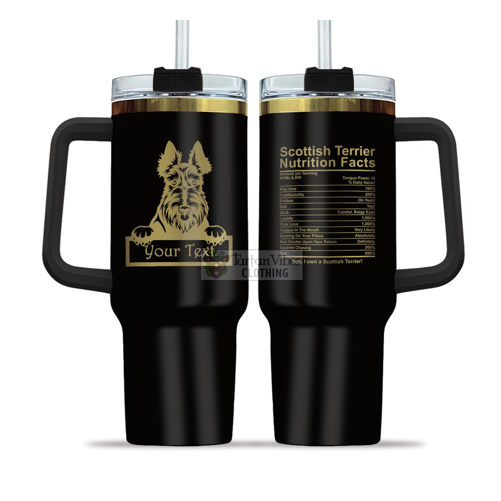 Scottish Terrier Tumbler with Handle with Personalized Text Golden Black Yes - 2D-tartanvibesclothing
