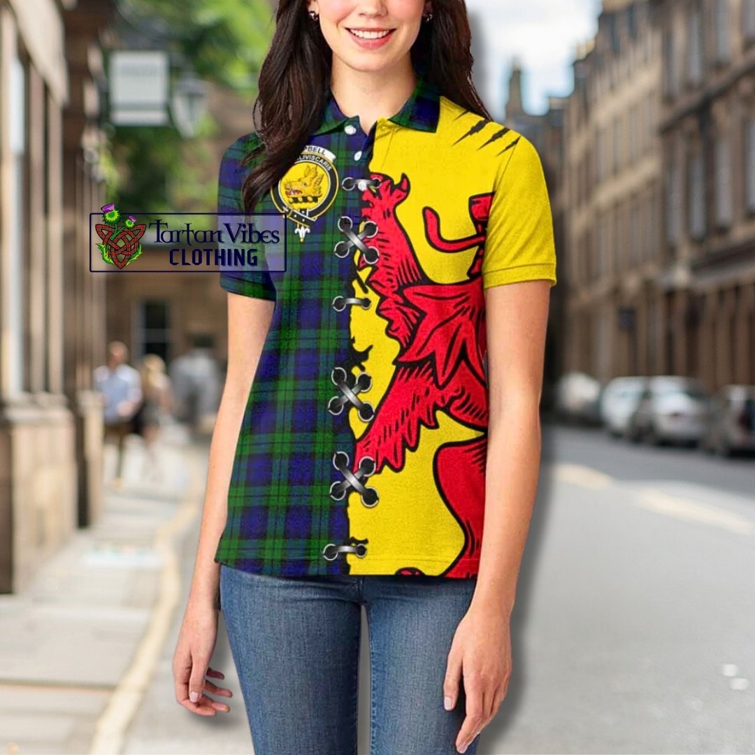Campbell Tartan Polo Shirt Lion Rampant Honor
