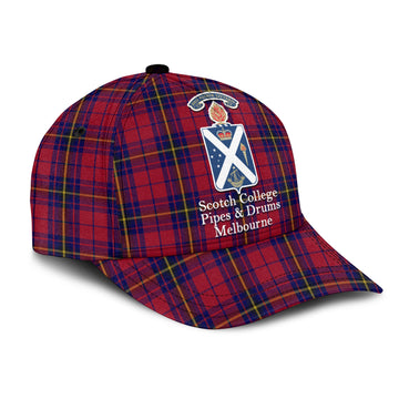 (Customer's Request) OSCA Tartan Classic Cap with Logo of Scotch College Pipes & Drums Melbourne